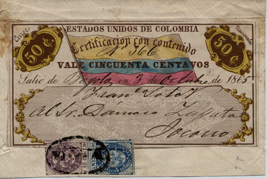1865 Colombia Cubierta